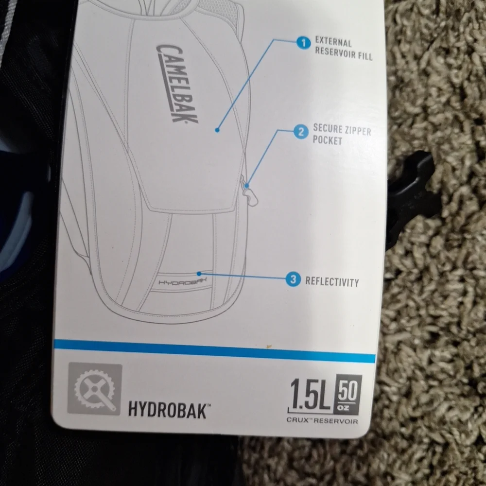 CamelBak Black Backpack Hydrobak Water- Sleek Durable Design
